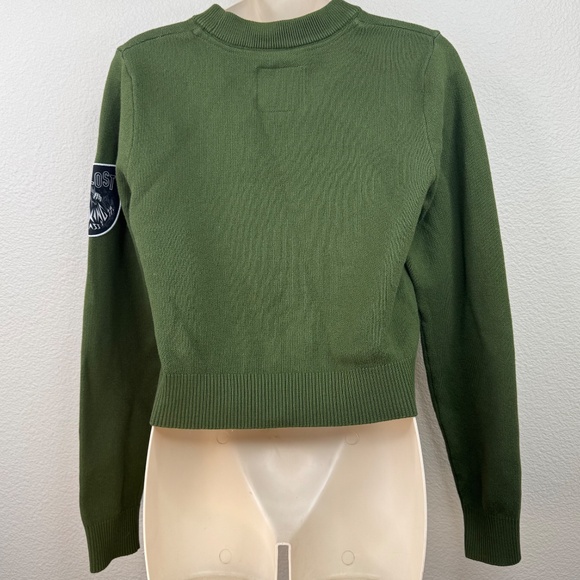 Zumie Lurking Class by Sketchy Tank Spider Web Green Crop Sweater Sz. Small S - Picture 12 of 12